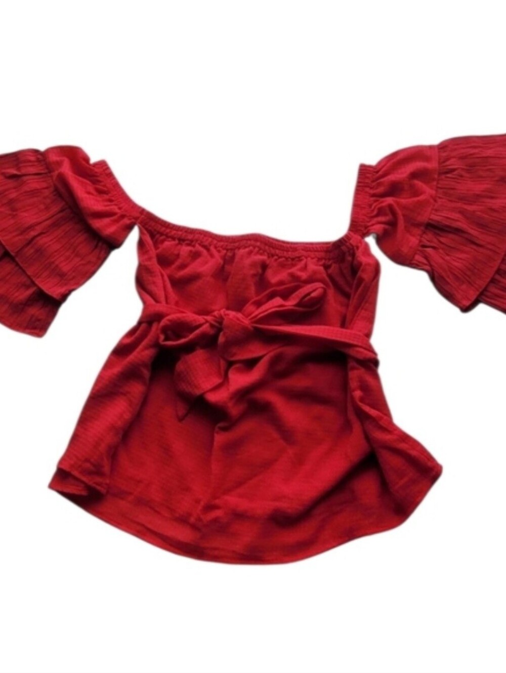 Suboo Off Shoulders Top Ruffle Sleeve - Picture 2 of 9